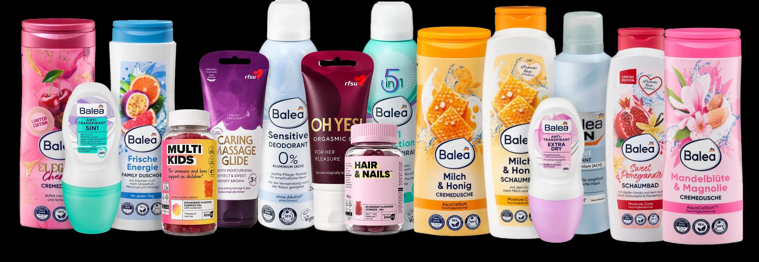 A group of cosmetic products from NYD55 Logistics.